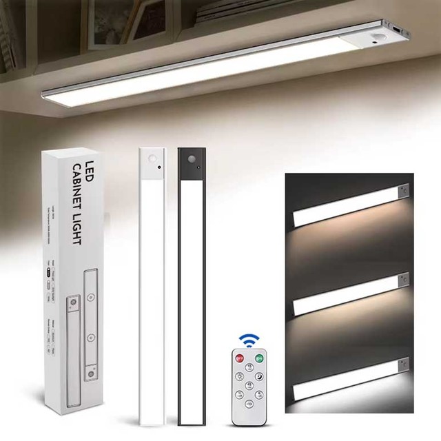 USB Rechargeable Pir Sensor Night Light Wireless Magnetic Kitchen Under Closet LED Under Cabinet Lighting