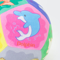 Vente en gros d'usine - Boule en peluche imprimée de 20 cm avec des mots personnalisés, rembourrée de coton PP, jouet éducatif doux pour les enfants de 6 à 36 mois