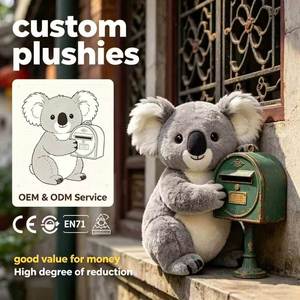 Muñecos de Peluche de Koala Personalizados al por Mayor, Servicio OEM ODM, Juguete de Peluche de Animales de Buena Calidad con Certificación CE EN71 - Product Image 1
