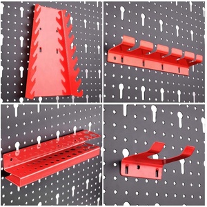 מותאם אישית פלדה pegboard קיר אחסון הר מתלה עם ווים יחיד עבור כלים - Product Image 4