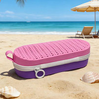 Étui pour lunettes de natation en silicone personnalisé, écologique, durable, léger, séchage rapide, fermeture éclair, voyage