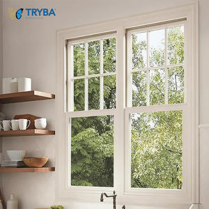 Finestre a Ghigliottina Singola e Doppia Certificata NFRC, Stile Americano, Profilo in Alluminio Easyfit, Vetro Temperato, Finestra a Ghigliottina Superiore - Product Image 2