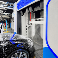 Machine de lavage de voitures automatique électrique à suivi de contour, commande PLC, station de lavage automobile commerciale en acier inoxydable