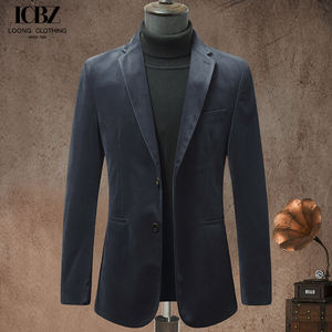 Costume d'affaires haut de gamme pour <span class=keywords><strong>homme</strong></span> avec boutons en corne, veste décontractée en <span class=keywords><strong>velours</strong></span> à fines rayures, <span class=keywords><strong>blazer</strong></span> en <span class=keywords><strong>velours</strong></span> côtelé simple - Product Image 2