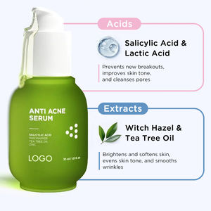 Yüz <span class=keywords><strong>Serum</strong></span> üreticisi çay ağacı yağı temizler pürüzsüz kırışıklıklar leke eğilimli cilt Private Label akne izleri <span class=keywords><strong>Serum</strong></span> yüz - Product Image 2