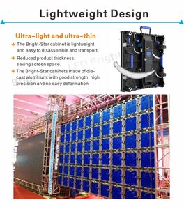 Écran LED BrightStar pour <span class=keywords><strong>bannière</strong></span>, en aluminium moulé sous pression, publicité intérieure, P3.91P4.81, écran de location à treillis, 600-800cd - Product Image 4