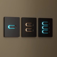 UK Standard smart Light Controller Prises Power Acrylic Design d'intérieur Appareils d'éclairage Prises et interrupteurs muraux