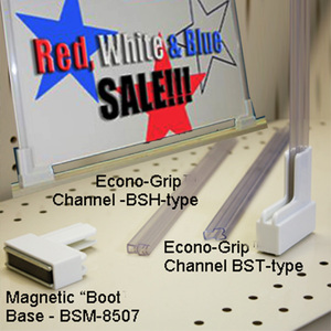 Superqrip Channel POS Signage Base magnética en forma de L Soporte de señal Soporte de etiqueta de precio Precio actual para el sistema de arranque de góndola - Product Image 5