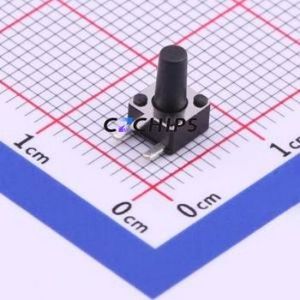 TS-1091B-A9B3-D2 Tactile Switch Through hole Component THT Switch Single Pole Single Throw Round Button 2.5N Right Angle Insert - Product Image 1