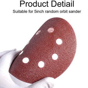 24H Free Shipping in USA 50PACK 5 Inch 8-Hole Hook Loop <b>Sanding</b> Discs <b>80</b> <b>Grit</b> Orbital Sander <b>Paper</b> Pads Local Stock in US - Product Image 4