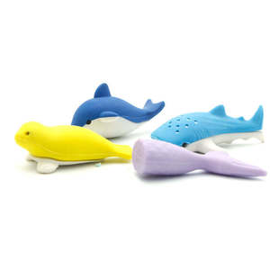 Soododo các loại bánh sinh nhật bên giá rẻ Mini <span class=keywords><strong>3D</strong></span> động vật Cá Heo Cá Voi gấu trúc thỏ rùa cú gia súc chó bút chì tẩy - Product Image 3