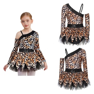Vestido de Baile Latino Lírico Negro para Niñas de 6 a 16 Años, Disfraz de Cueva, Vestido Tribal Primitivo, Vestidos Abullonados con Mangas Extraíbles - Product Image 2