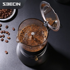 Fabrication <span class=keywords><strong>professionnelle</strong></span> de cafetière moka résistante à la chaleur, extraction uniforme, cafetière moka pour le camping - Product Image 3