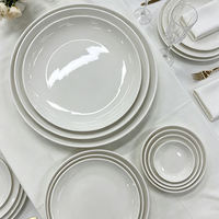Assiette creuse en porcelaine blanche unie, plusieurs tailles, coupe en céramique pour steak et soupe, idéale pour la restauration et les buffets – Vente directe usine en gros