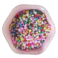 Pierres décoratives colorées non concentrées en forme de petits morceaux de minerai pour aquarium et décoration de fond de pot pour enfants CN