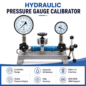 Calibrateur hydraulique à manivelle, plateforme d'essai en acier inoxydable, calibrateur de jauge YW-60 - Product Image 1