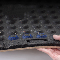 Holzoptik Gummimatte Wasserdichte PVC-Holzmaserung Fitness-Bodenfliesen Haushalt Lärmreduzierung Ungiftige Gummi-Bodenmatte
