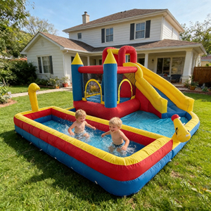 Château gonflable <span class=keywords><strong>pour</strong></span> enfants, divertissement <span class=keywords><strong>pour</strong></span> fêtes en plein air, <span class=keywords><strong>location</strong></span> personnalisée <span class=keywords><strong>pour</strong></span> événements commerciaux, anniversaires, couleurs vives - Product Image 1