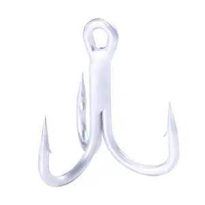 50Pcs three hooks Lure anchor fish sea ​​fishing Three claw anchor hook  silver black Plating barbed High-carbon steel