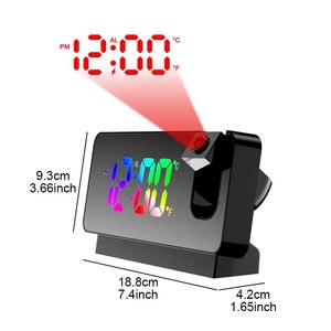 2025 NEW LED Digital Projection Alarm <b>Clock</b> Table Electronic Alarm <b>Clock</b> with Projection Time Projector Bedroom <b>Bedside</b> <b>Clock</b> - Product Image 4