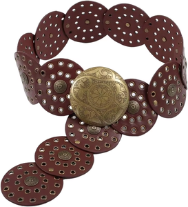 Cinturón West Cowboy Y2K para mujer, cuero PU de 4cm de ancho con hebilla de aleación, estilo Punk elegante Vintage, estilo occidental caliente para niñas - Product Image 1