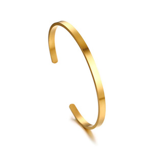 Brazalete Grabado Personalizado, Brazalete Minimalista de Acero Inoxidable para Mujer, Regalo - Product Image 3