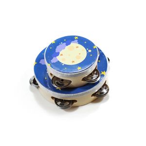Pandereta de madera con cintas para espectáculos de danza de Xinjiang, instrumento de percusión Orff de dibujos animados, herramienta de enseñanza para aprendizaje temprano - Product Image 3