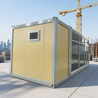 Maison conteneur modulaire pliable de 20 pieds à assemblage rapide, module de logement préfabriqué, aménagement personnalisé pour la construction