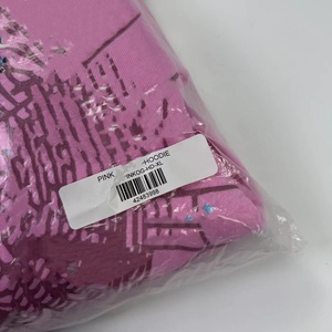 Kaus Hoodie kualitas terbaik OG kaus merah muda Web Sweatshirt tebal bulu 450G dengan benar disisipkan tas kemasan transparan - Product Image 3