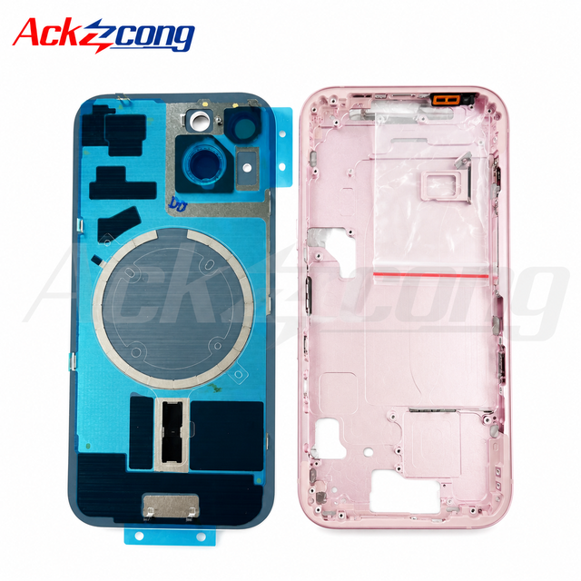 Ackzcong High Quality Rear Back Housing with Middle Frame for iPhone 8-17Pro Maxx Back Glass Housing Spare Parts Replacement
