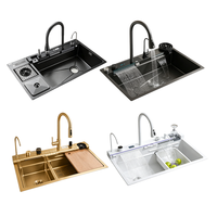 Produits personnalisés, grand évier simple en acier inoxydable 304, évier de cuisine encastré fait à la main