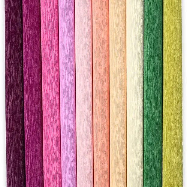 Оптовая продажа, разноцветная Тяжелая крепированная бумага для самостоятельной упаковки цветов, украшения для вечеринки