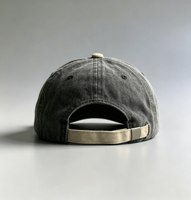 Casquette de baseball unisexe non structurée en sergé de coton éponge lavé style vintage avec patch effiloché et logo brodé en 3D, idéale pour le quotidien et le sport