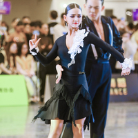 Robe de danse latine pour filles Vennystyle, nouveau design, motif léopard, costume de scène, tenue de danse professionnelle pour femmes