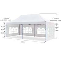 Carpa Plegable Portátil para Exteriores de 10x20, Resistente, de Alta Calidad, Precio de Fábrica, Gran Venta