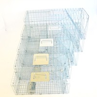 Piège pour animaux vivants cages en métal galvanisé pliable sans cruauté piège pour animaux cag pour attraper hyène renard chats chiens cage d'écureuil