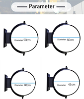 Panneau publicitaire LED en aluminium durable, boîte lumineuse rotative à 360 degrés, façade en verre trempé, résistant à l'eau, 10000 lumens