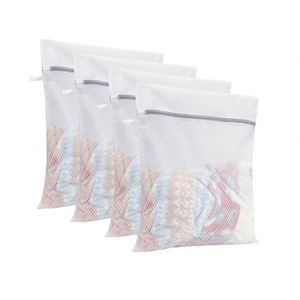 Lot de sacs de lavage en maille anti-emmêlement et anti-déformation, avec fermeture éclair, protection pour machine à laver (mailles fines, grosses, alvéolées) - Product Image 1