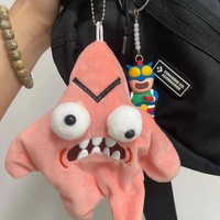 Drôle Patrick Star Glitter Peluche Poupée Mignon Super Doux En Peluche Pendentif Jouet pour Soulagement Du Stress Jouets pour Enfants