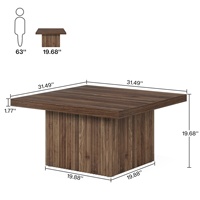 Tribesigns Table basse en bois d'ingénierie de 31.5 pouces pour salon, table centrale marron vintage Table de cocktail du milieu du siècle