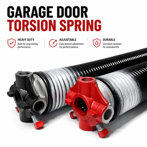 Ressort de porte de garage résidentiel réglable, ressorts de torsion pour porte de garage, kit robuste et durable - Product Image 1