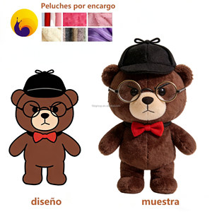 Oso <span class=keywords><strong>de</strong></span> Peluche Personalizado Súper Suave con Relleno <span class=keywords><strong>de</strong></span> Algodón PP para Aniversario Escolar, Juguete Antiestrés - Product Image 2