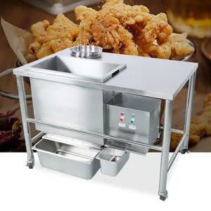 Manufacturer Electric Automatic Flour Chicken Train Southern Fried Chicken Breading Table KFC