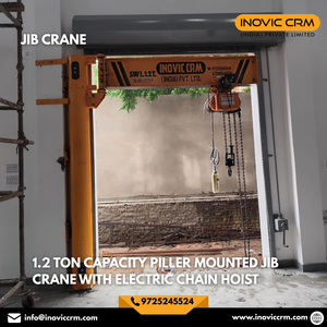 Achetez une grue à flèche robuste avec palan électrique |   Système de levage à rotation fluide, capacité de charge de 1 TONNE à 10 TONNES - Product Image 2