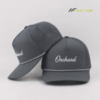 Casquette de baseball personnalisée pour homme, 5 ou 6 panneaux, en nylon, avec trous découpés au laser, respirante, séchage rapide, visière incurvée, casquette de sport pour l'extérieur