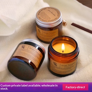Bougie parfumée en gros pour la maison, la chambre à coucher, aide au sommeil, petite bouteille brune, parfum, coffret cadeau de vacances - Product Image 4