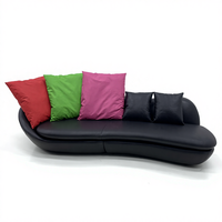Canapé modulaire Leerle super confortable et élégant, design en forme de L, trois places, revêtement en cuir véritable, éponge écologique, style italien moderne
