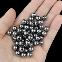 Perles en plastique ABS rondes, or et argent, 500g, 2,5mm-20mm, pour la fabrication de colliers et de bracelets, vente chaude