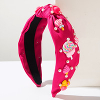 Serre-tête Sucette Bonbon pour Enfants, Bandeaux Cheveux Perles Décorées Thème Dessert Sucré, Accessoires Mignons pour Filles pour Fêtes d'Anniversaire