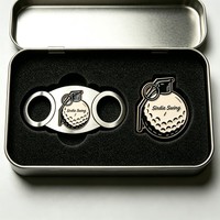 Slim Brass Promotional Mini Razor Triangle Female Scissor <strong>Best</strong> Round Cigar Cutter Blade As 9 Double Knife Golf Ball Marker